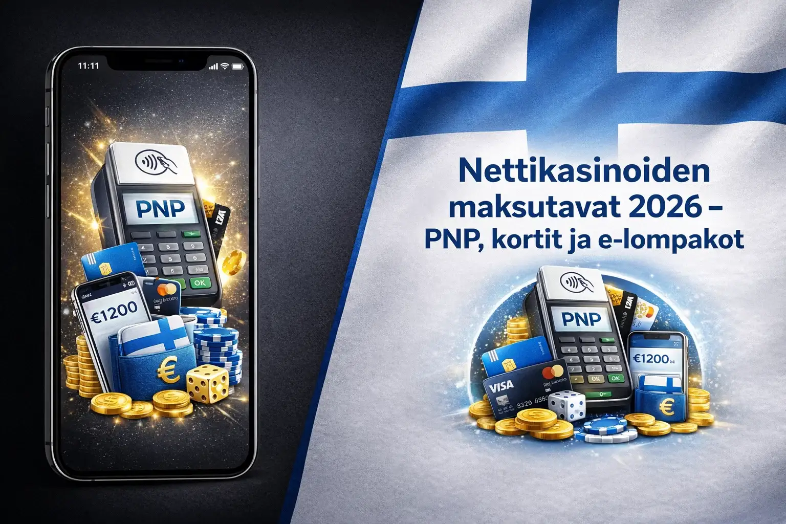 Nettikasinoiden maksutavat 2026 – PNP, kortit ja e-lompakot